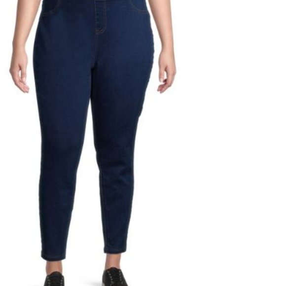 2 Terra & Sky Women's Plus Size Tummy Control Jeggings Skinny - Picture 2 of 6